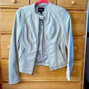 Express Leather Jacket - Cream